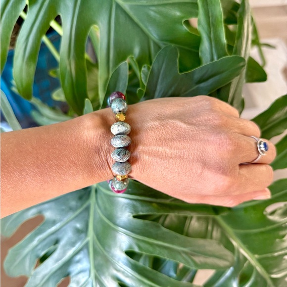 Hematite & Jasper bracelet (one) - Picture 3 of 7